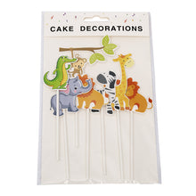 Afbeelding in Gallery-weergave laden, Taarttopper Jungle Dieren 7st.
