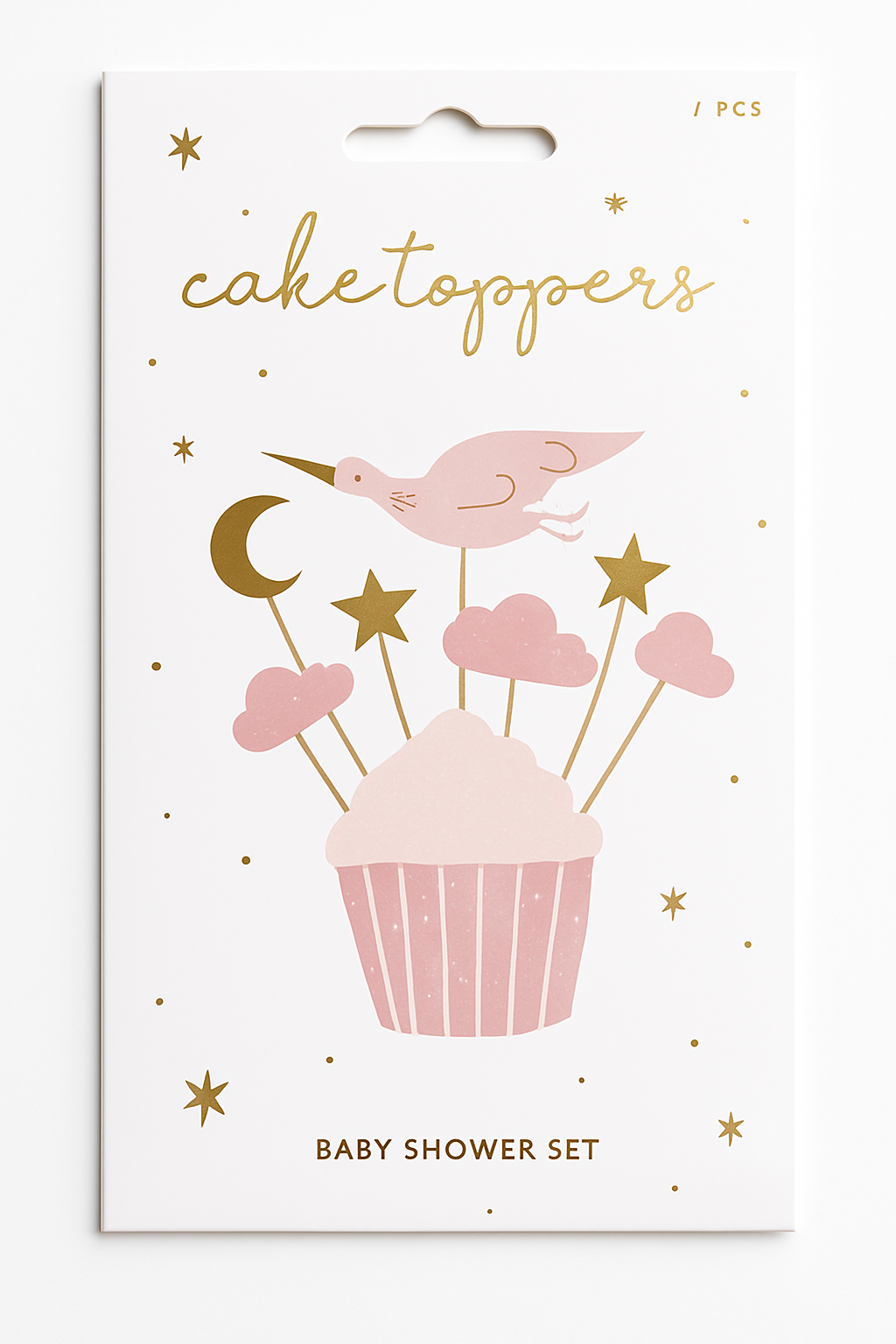 Taarttopper Baby Shower Ooievaar pk/7