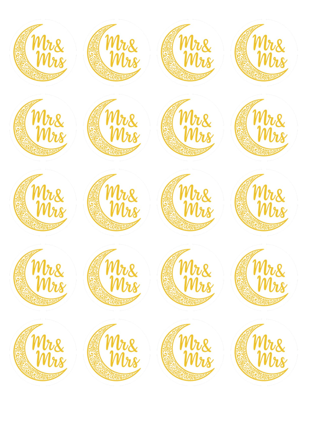 Eetbare prints - Eid Maan Mr&Mrs