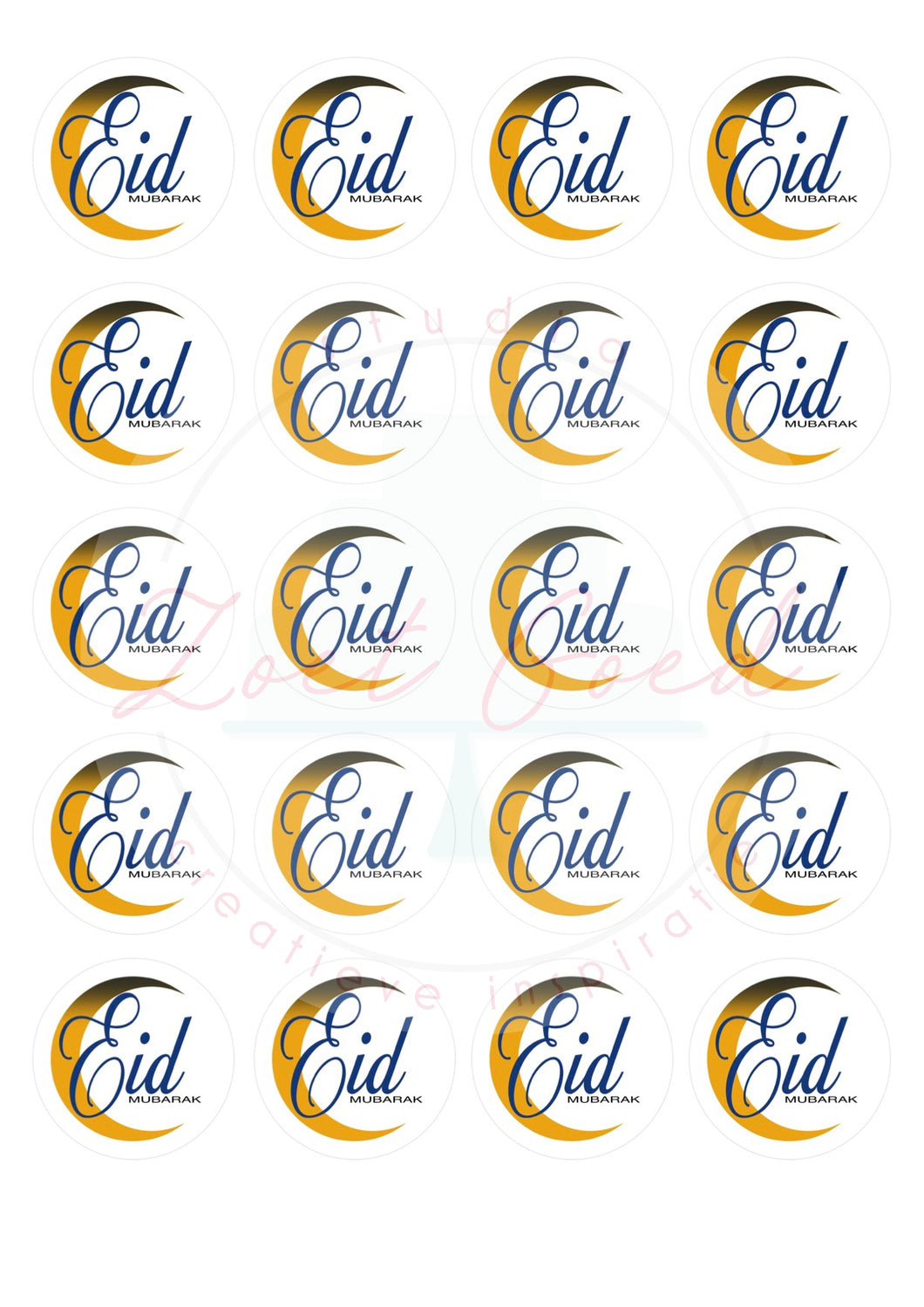 Eetbare prints - Eid Mubarak 1