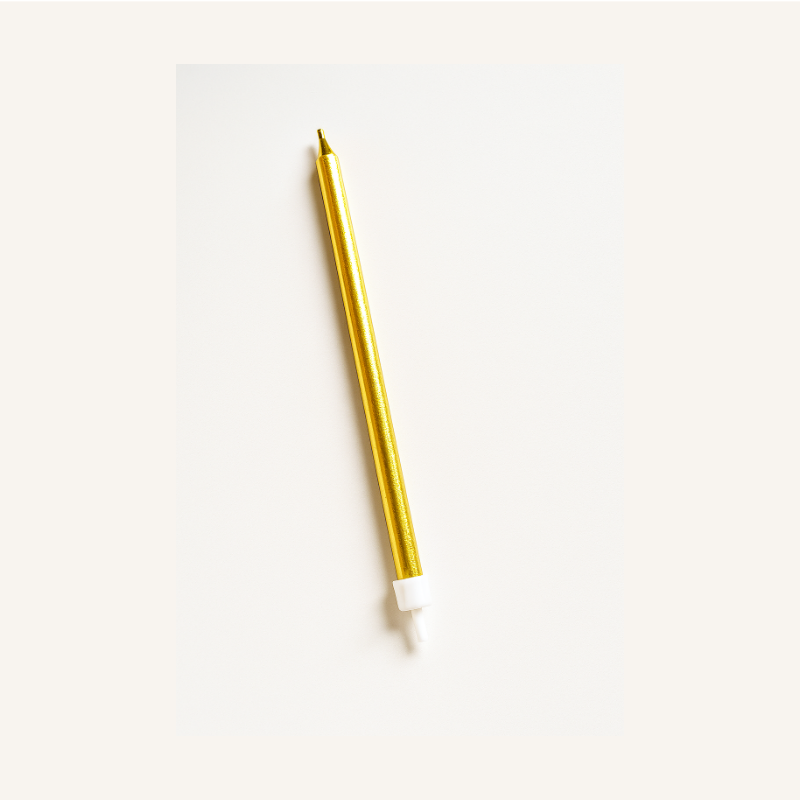 Taarttopper Kaarsje Goud 10 cm