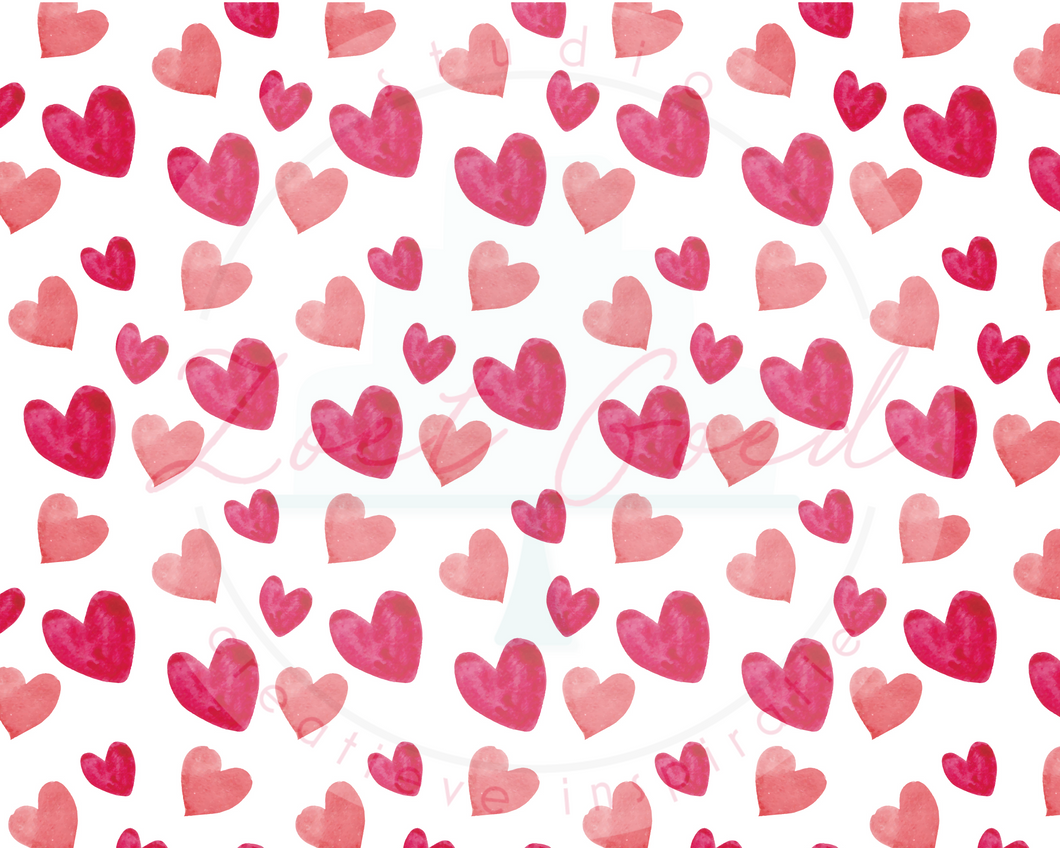 Eetbare prints - Hearts rood en roze