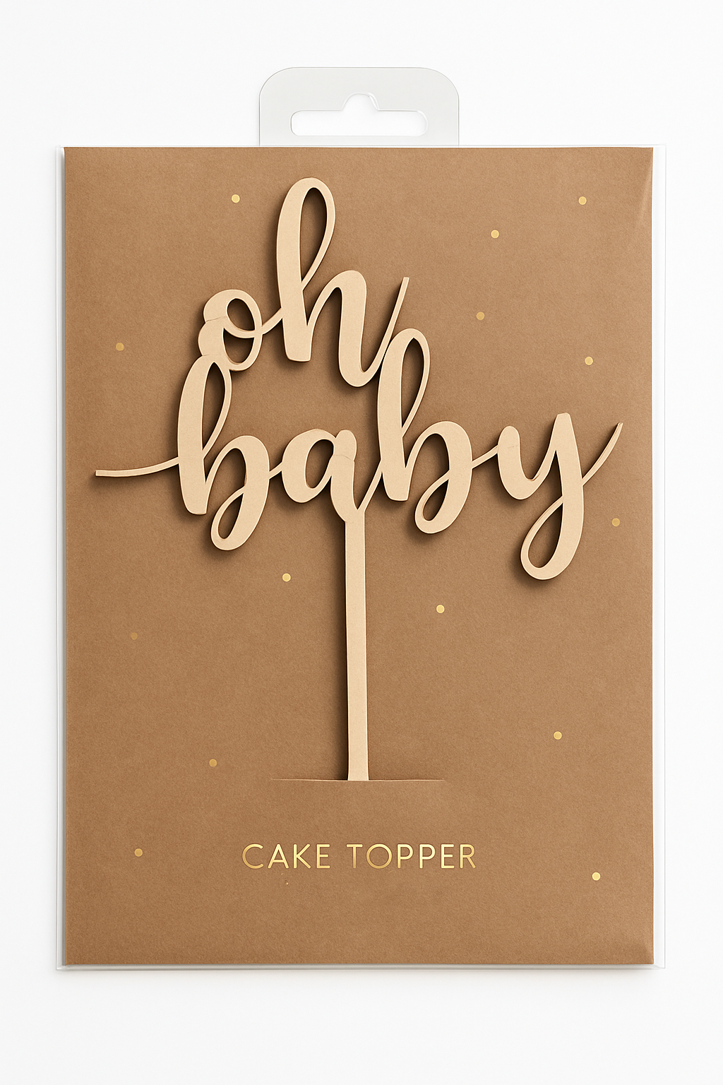 Taarttopper hout Oh Baby