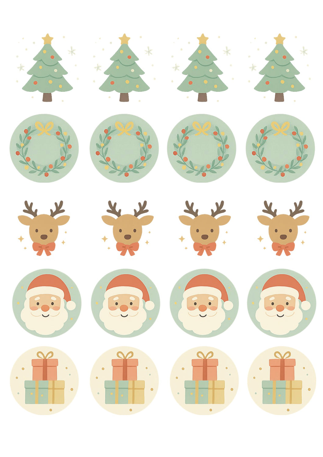 Eetbare prints - Kerst verzamelvel mix1