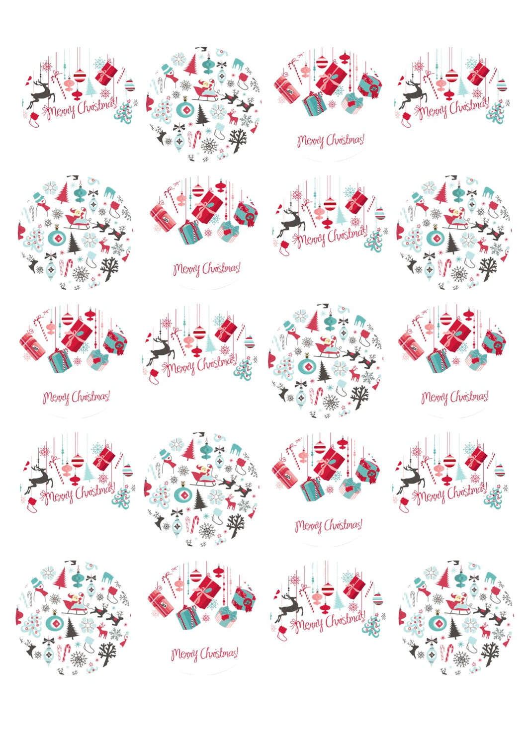 Eetbare prints - Kerst verzamelvel mix2