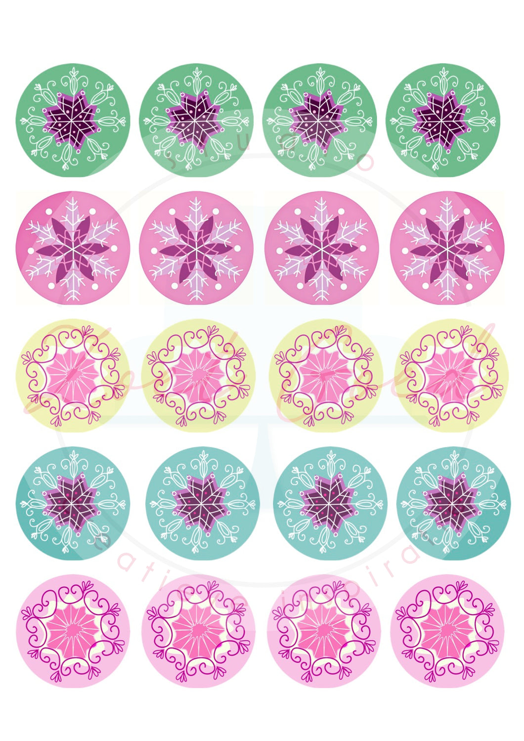 Eetbare prints - Kerstverzamelvel mix 4