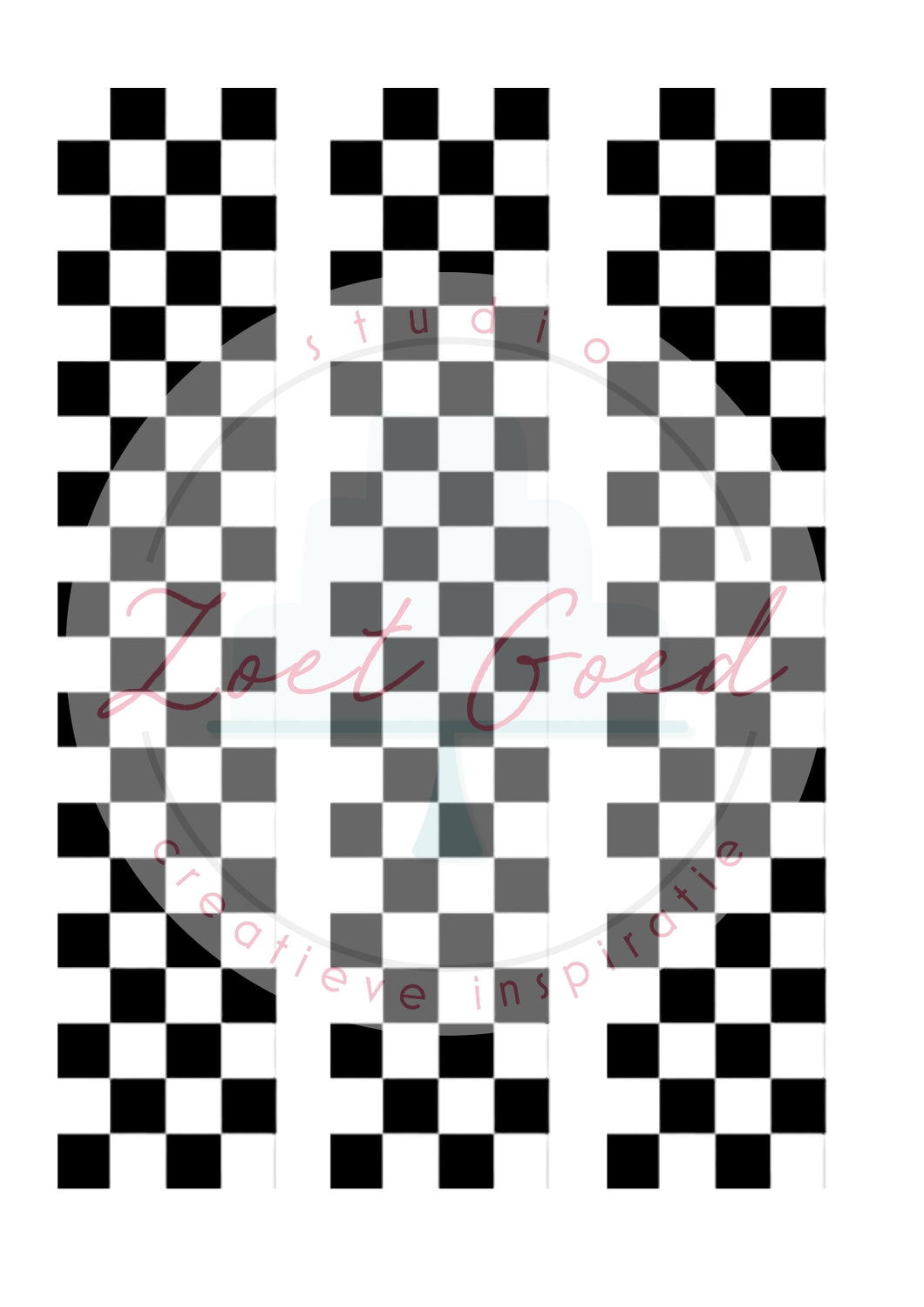 Eetbare prints - Racing Zwart Wit Blokjes