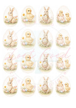 Afbeelding in Gallery-weergave laden, Eetbare prints - Paaseieren met dieren

