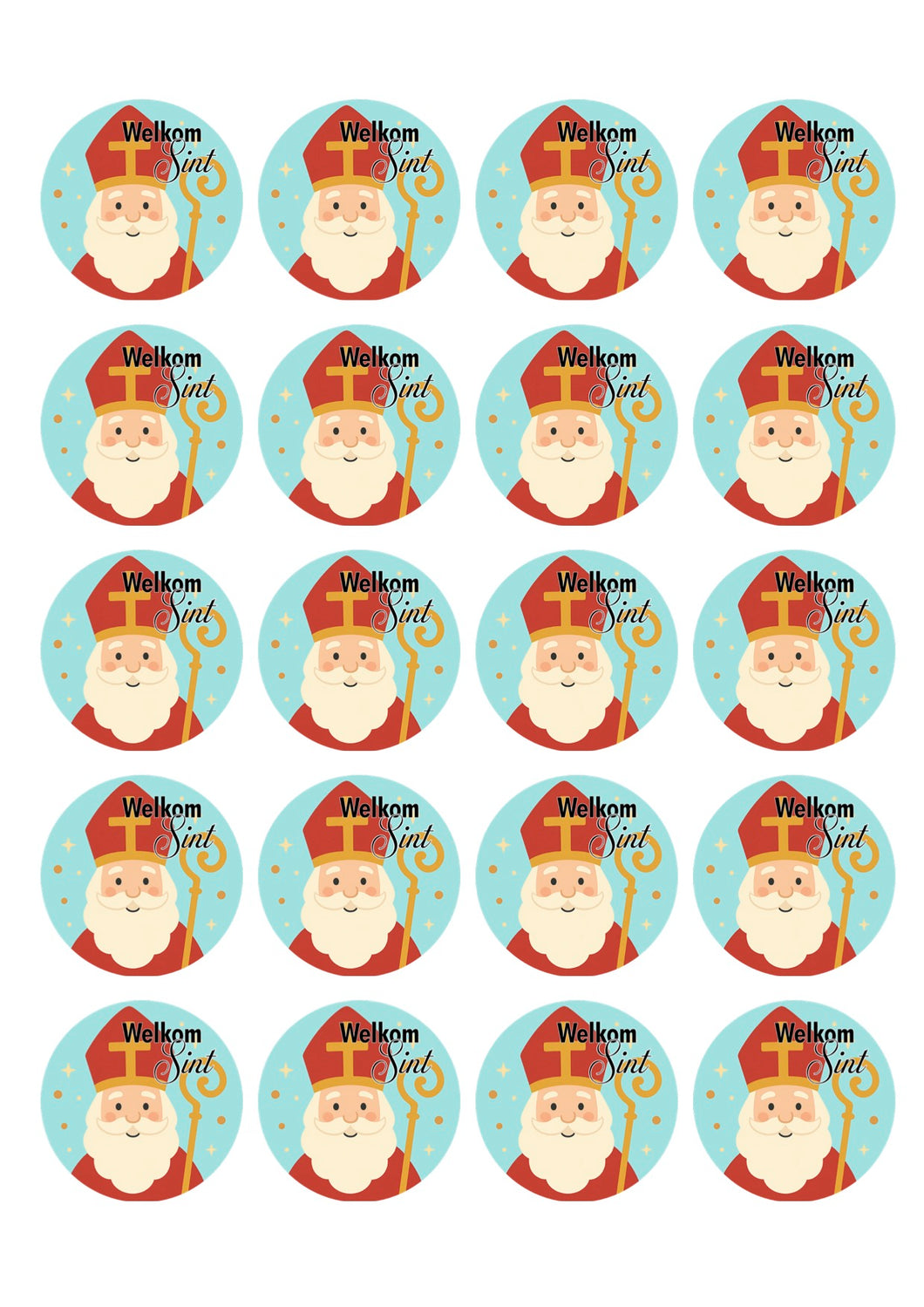 Eetbare prints - Sinterklaas Welkom Sint