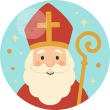 Afbeelding in Gallery-weergave laden, Eetbare prints - Sinterklaas Met Mijter en Staf
