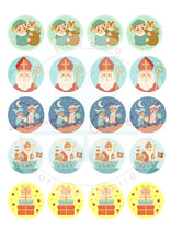 Afbeelding in Gallery-weergave laden, Eetbare prints - Sinterklaas cupcake sheet mix 1
