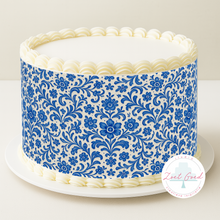 Afbeelding in Gallery-weergave laden, Eetbare prints - Delfts blauw bloemen
