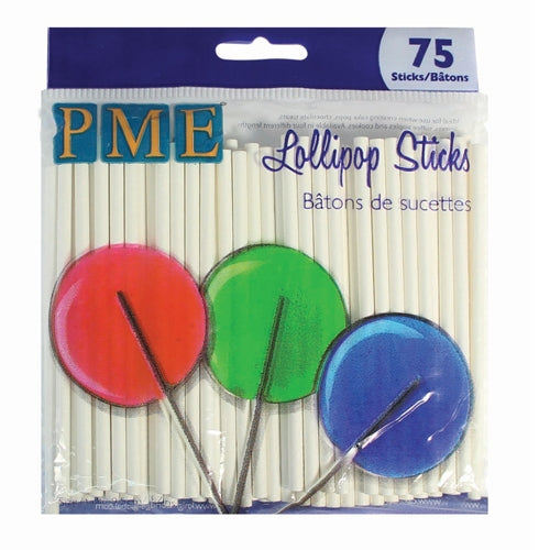 PME Lollipop Sticks 9,5cm / 75 stuks