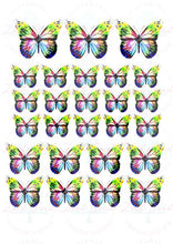 Afbeelding in Gallery-weergave laden, Eetbare prints - Vlinders multi
